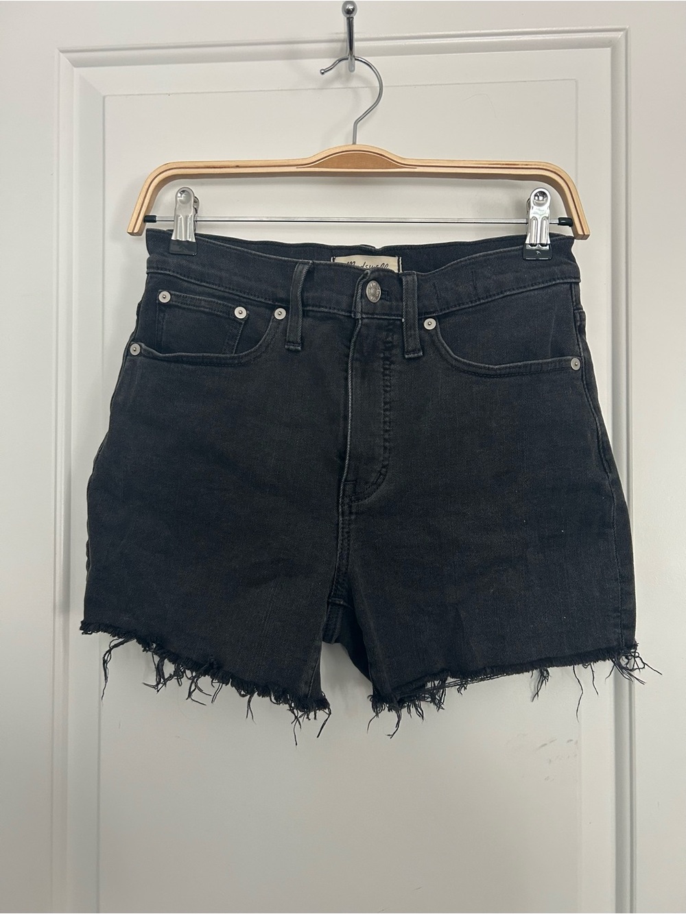 Madewell Black High Rise Denim Shorts